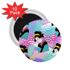 Japanese Abstract 2 25  Magnets (10 Pack)  by snowwhitegirl