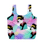 Japanese Abstract Full Print Recycle Bag (M) Front