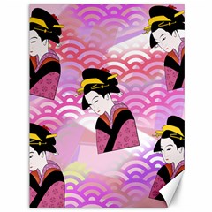 Japanese Abstract Pink Canvas 36  X 48   by snowwhitegirl