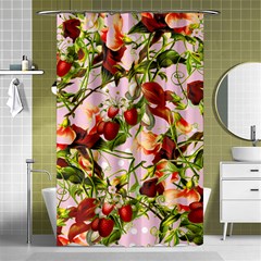 Fruit Blossom Pink Shower Curtain 48  X 72  (small)  by snowwhitegirl
