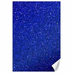 Blue Glitter Canvas 12  X 18   by snowwhitegirl