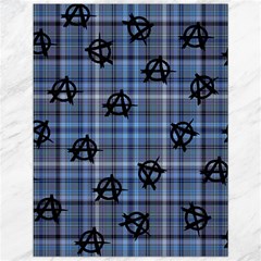Blue  Plaid Anarchy Canvas 12  X 16   by snowwhitegirl