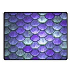 Blue Purple Mermaid Scale Double Sided Fleece Blanket (small)  by snowwhitegirl