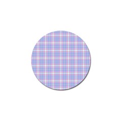 Pink Blue Plaid Golf Ball Marker (10 Pack) by snowwhitegirl