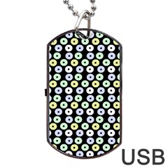 Eye Dots Black Pastel Dog Tag Usb Flash (one Side) by snowwhitegirl