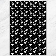 Hearts And Star Dot Black Canvas 12  X 18   by snowwhitegirl
