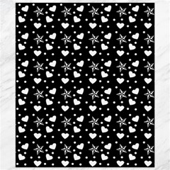 Hearts And Star Dot Black Canvas 20  X 24   by snowwhitegirl