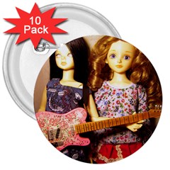 Playing The Guitar 3  Buttons (10 Pack)  by snowwhitegirl