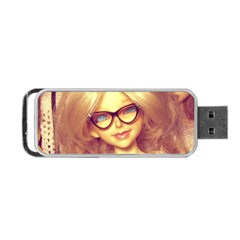 Girls With Glasses Portable Usb Flash (one Side) by snowwhitegirl