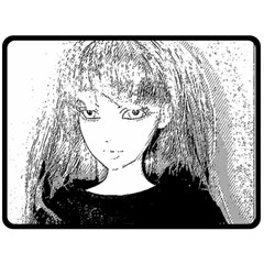 Girl Double Sided Fleece Blanket (large)  by snowwhitegirl