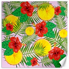 Orange Tropics Pink Canvas 16  X 16   by snowwhitegirl