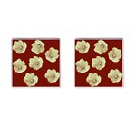Red Tulips Cufflinks (Square) Front(Pair)