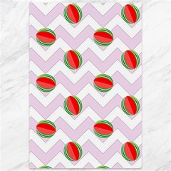 Watermelon Chevron Canvas 12  X 18   by snowwhitegirl
