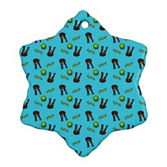 School Girl Pattern Blue Ornament (snowflake) by snowwhitegirl