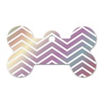Ombre Zigzag 01 Dog Tag Bone (One Side) Front