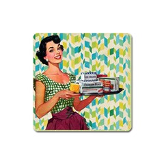 Retro Cokk Square Magnet by vintage2030