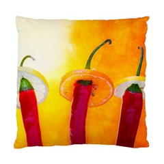 Three Red Chili Peppers Standard Cushion Case (two Sides) by FunnyCow