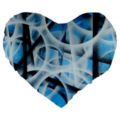 Hindsight Large 19  Premium Heart Shape Cushions by WILLBIRDWELL