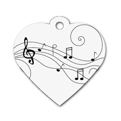 Music Partition Dog Tag Heart (one Side) by alllovelyideas