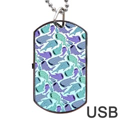 Whale Sharks Dog Tag Usb Flash (one Side) by mbendigo