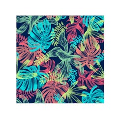 Leaves Tropical Picture Plant Small Satin Scarf (square) by Sapixe