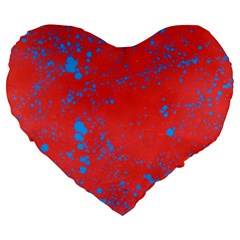 Blue Blood Large 19  Premium Heart Shape Cushions by WILLBIRDWELL