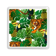 Tropical Pelican Tiger Jungle Memory Card Reader (square) by snowwhitegirl