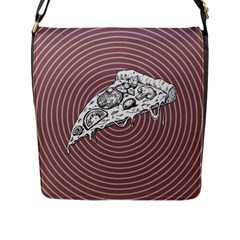 Pop Art Pizza Flap Closure Messenger Bag (l) by Valentinaart
