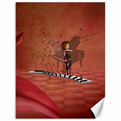 Cute Fairy Dancing On A Piano Canvas 18  X 24  by FantasyWorld7