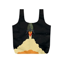 Rocket Space Stars Full Print Recycle Bag (s) by Nexatart