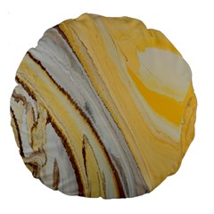 Yellow Jungle Large 18  Premium Round Cushions by WILLBIRDWELL