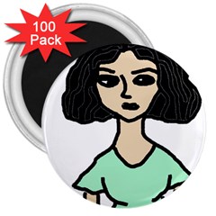 Angry Girl 3  Magnets (100 Pack) by snowwhitegirl