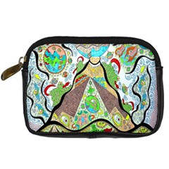 Cosmic Pyramid Digital Camera Leather Case by chellerayartisans