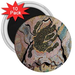 Lizard Volcano 3  Magnets (10 Pack)  by chellerayartisans