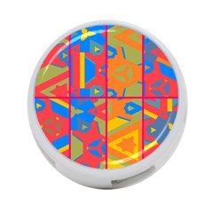 Colorful Shapes In Tiles                                                   4-port Usb Hub (one Side) by LalyLauraFLM