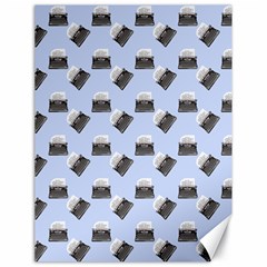 Retro Typewriter Blue Pattern Canvas 18  X 24  by snowwhitegirl