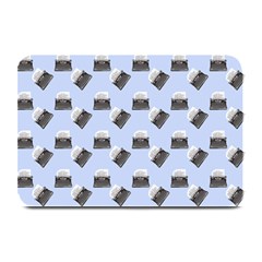 Retro Typewriter Blue Pattern Plate Mats by snowwhitegirl