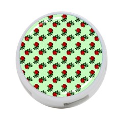 Red Roses Green 4-port Usb Hub (two Sides) by snowwhitegirl