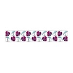Flamingo Leaf Patttern Blue Flano Scarf (Mini) Front