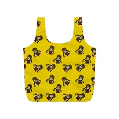 Girl With Popsicle Yello Full Print Recycle Bag (s) by snowwhitegirl