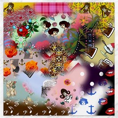 Pattern Patchwork Canvas 12  X 12  by snowwhitegirl