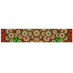 Flower Wreaths And Ornate Sweet Fauna Large Flano Scarf  by pepitasart