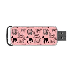 Dog Pattern Pink Portable Usb Flash (one Side) by snowwhitegirl