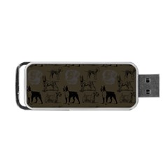 Dog Pattern Brown Portable Usb Flash (one Side) by snowwhitegirl
