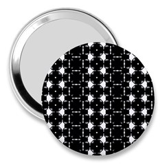 Black And White Pattern 3  Handbag Mirrors by Simbadda