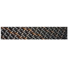 Rattan Wood Background Pattern Large Flano Scarf  by Simbadda