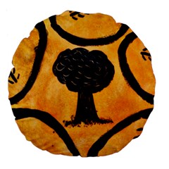 Ceramic Tree Smudge Large 18  Premium Flano Round Cushions by DeneWestUK