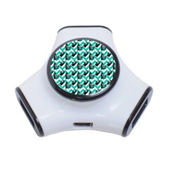 Vintage Camera Chevron Aqua 3-port Usb Hub by snowwhitegirl