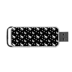 Deer Dots Black Portable Usb Flash (one Side) by snowwhitegirl