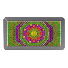 Flowers In Rainbows For Ornate Joy Memory Card Reader (mini) by pepitasart
